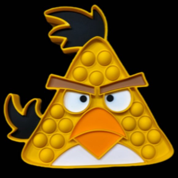 Large Fidget Toy Pop Its Yellow Angry Bird - Picture 1 of 1